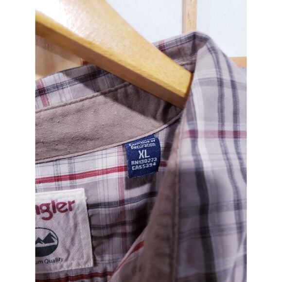 Wrangler Premium Quality Flannel Button Up Country Shirt Size XL 100% Cotton - Picture 3 of 11